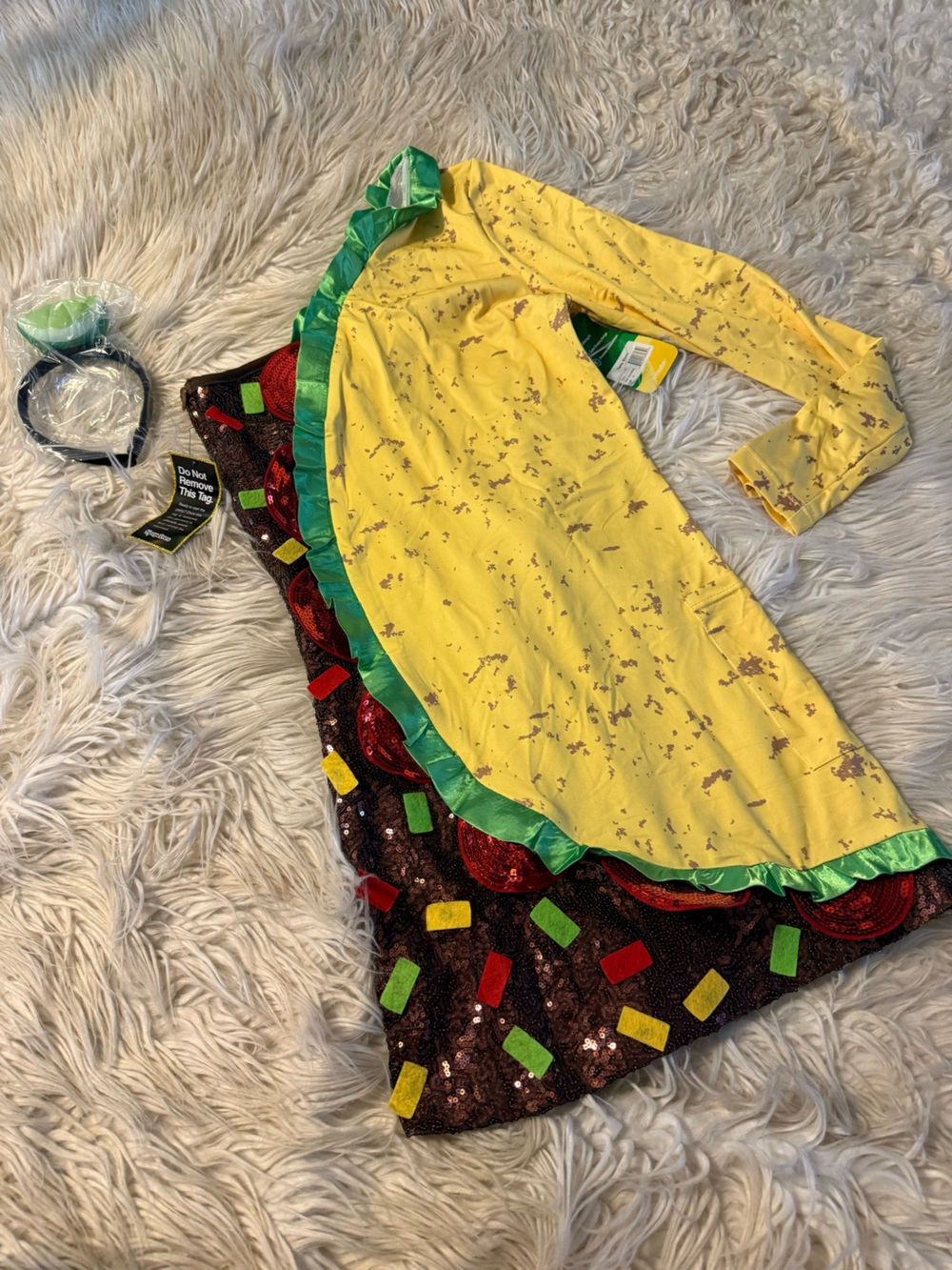 Women’s tipsy elves sequin taco costume (E7)